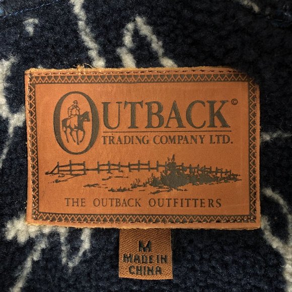 Outback Women's Size Medium Blue Hooded Full Zip Front Sleeveless Fleece Vest - Picture 7 of 10